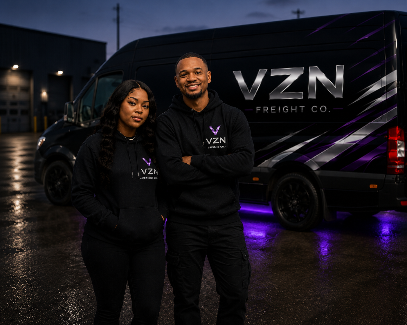 VZN Freight Co. owners and freight van